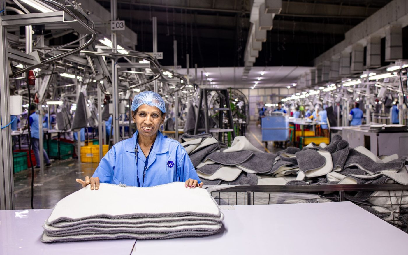 Tekstil fabrikası üretim alanı
